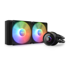 NZXT Kraken 240 RGB - 240mm AIO CPU Liquid Cooler - Customizable 1.54" Square LCD Display for Images, Performance Metrics - High-Performance Pump - 2 x F120 RGB Core Fans - Black